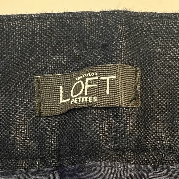 Loft Dress Pants Womens 8P Petite Black Julie Trouser Bootcut Mid Rise Stretch - Picture 6 of 9